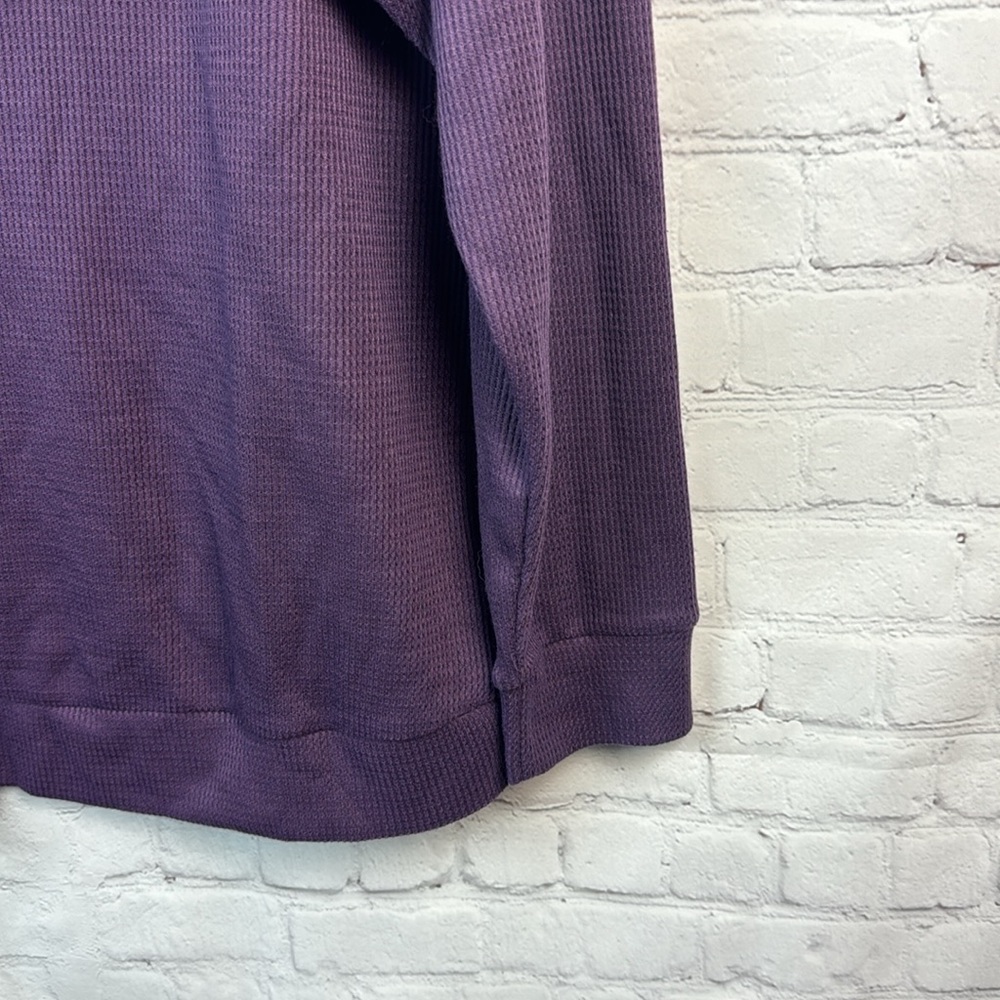 BloomChic Purple Lace Accent Waffle Knit Top Plus Size 1X - Picture 4 of 7